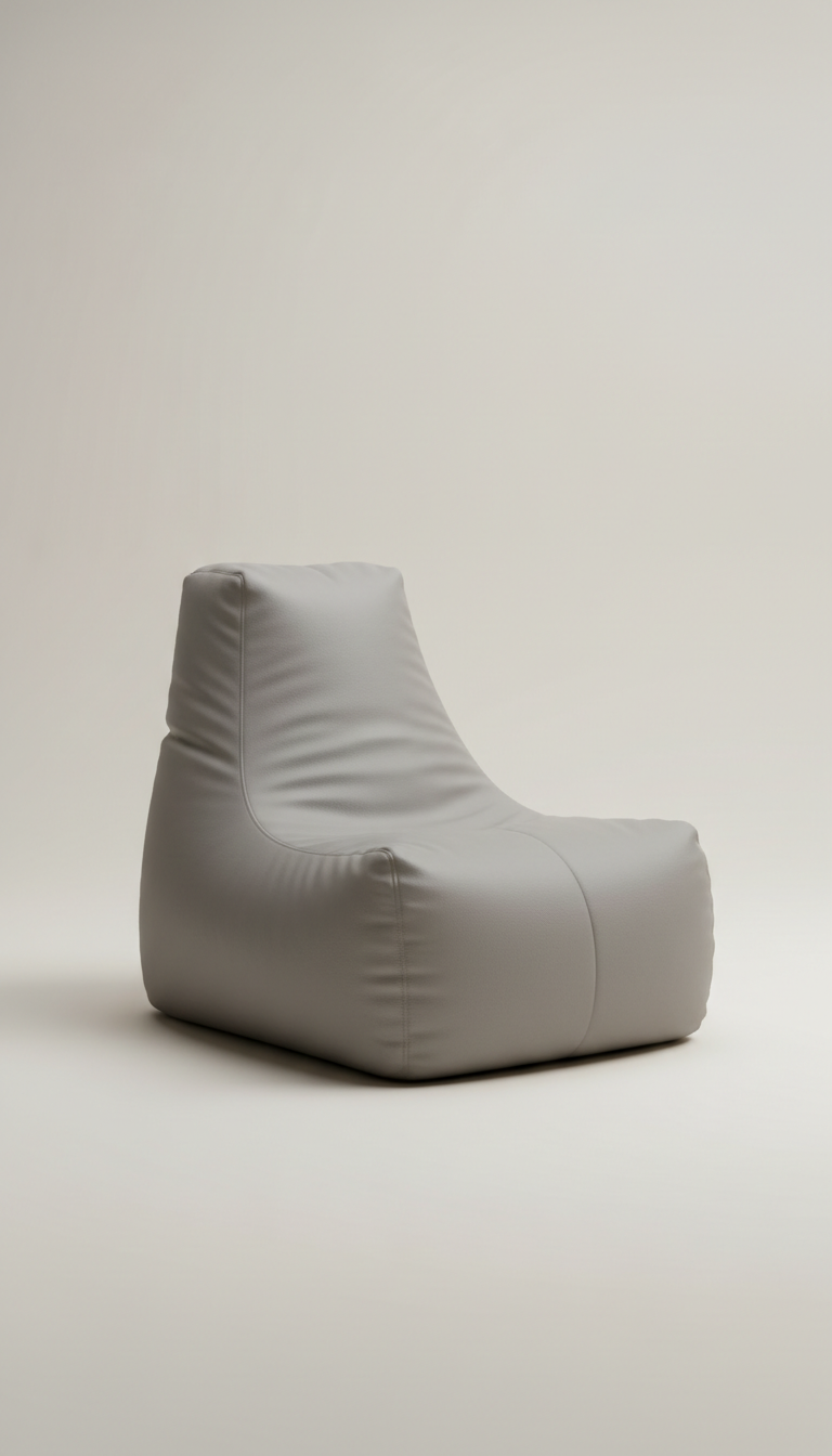 Pebble Grey Executive Vegan Leather Bean Bag