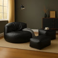 The leather Loaf Bean bag chair with 2 free footstools